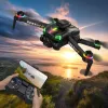 The GD83 black drone is equipped with RGB lighting effects and a handheld remote control for real-time display on mobile phones Specification image